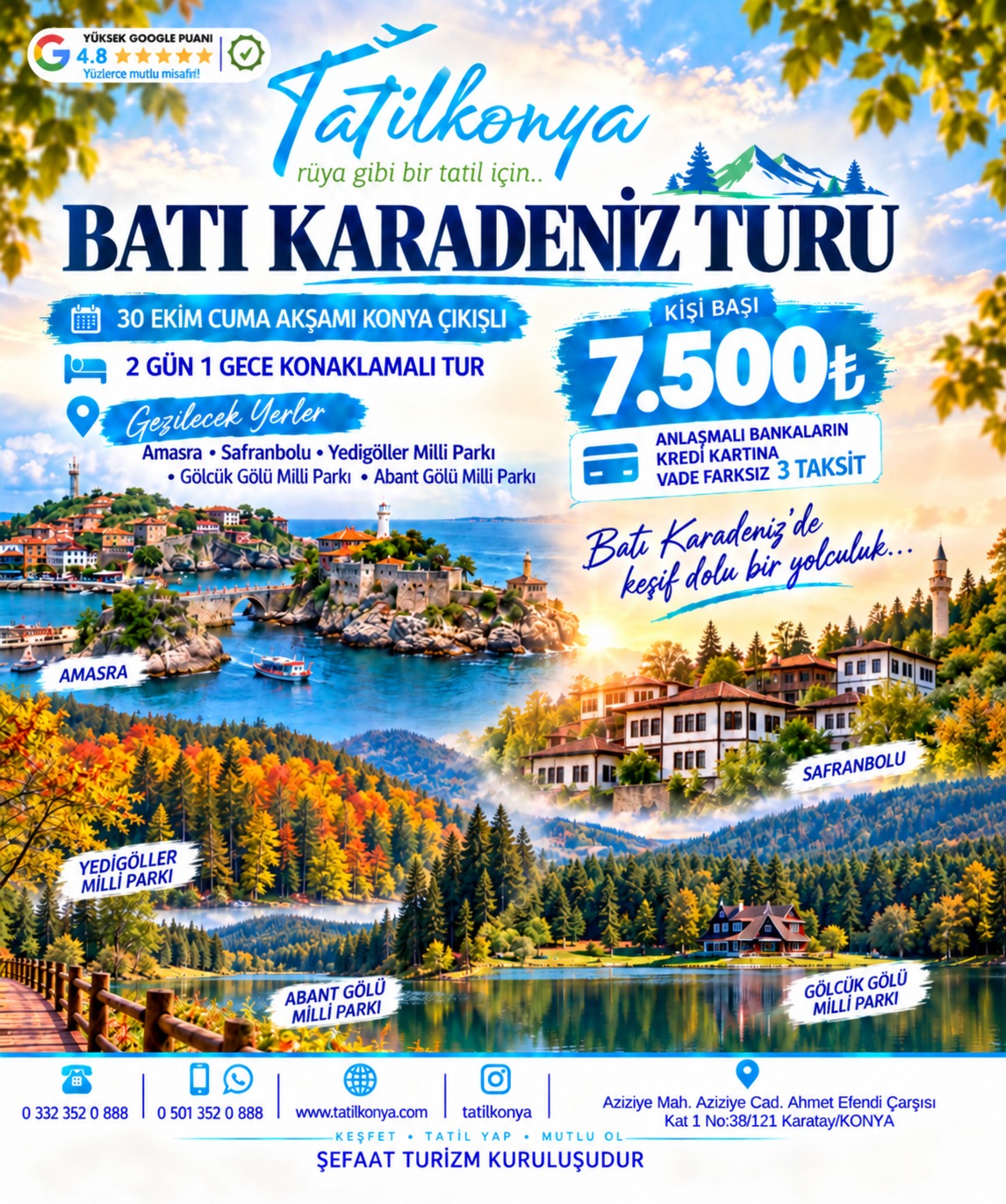Konaklamalı Batı Karadeniz Turu