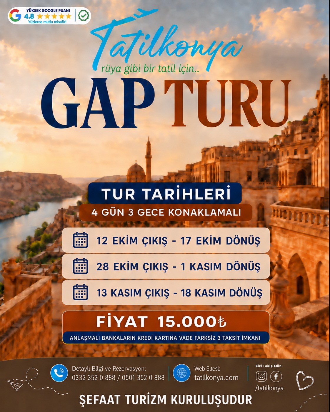 Konaklamalı GAP Turu
