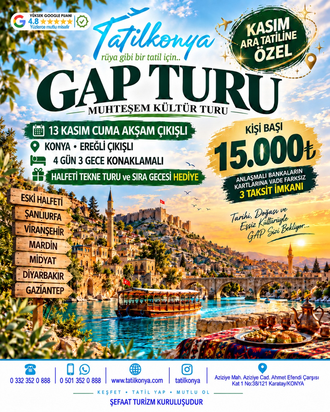 Konaklamalı GAP Turu