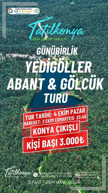 Günübirlik Yedigöller & Gölcük & Abant Turu